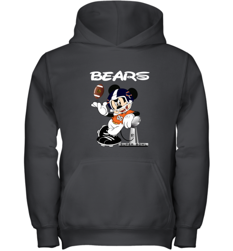Mickey Bears Taking The Super Bowl Trophy Football Youth Hoodie