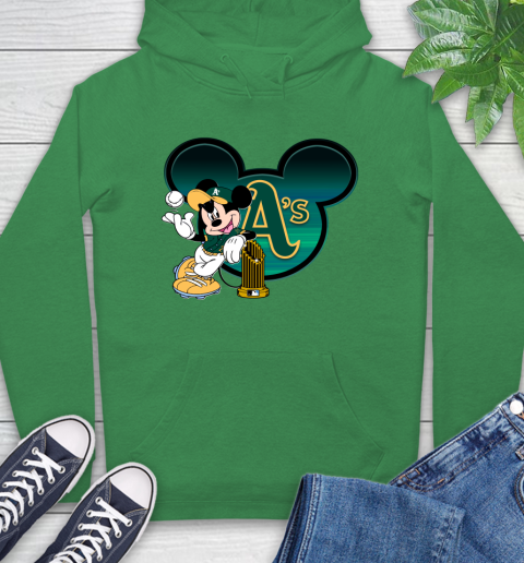 MLB Oakland Athletics The Commissioner's Trophy Mickey Mouse Disney Hoodie 8