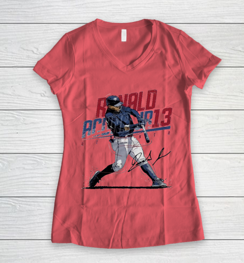 Ronald Acuna Jr 13 Women's V-Neck T-Shirt 4