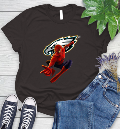 NFL Spider Man Avengers Endgame Football Philadelphia Eagles Women's T-Shirt 8