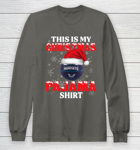 Charlotte Hornets This Is My Christmas Pajama Shirt NBA Long Sleeve T-Shirt 5