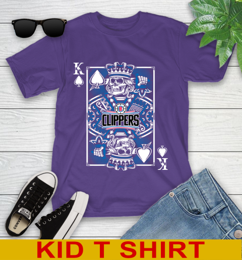 LA Clippers NBA Basketball The King Of Spades Death Cards Shirt Youth T-Shirt 3