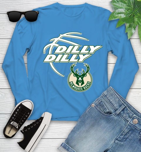 NBA Milwaukee Bucks Dilly Dilly Basketball Sports Youth Long Sleeve 7