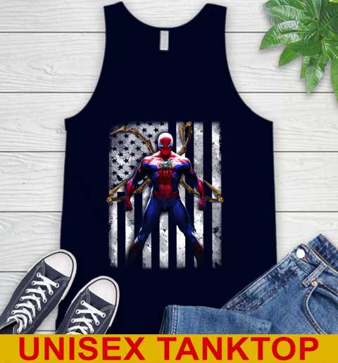 NFL Football Miami Dolphins Spider Man Avengers Marvel American Flag Shirt Tank Top 2