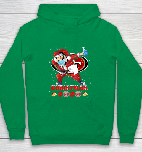San Francisco 49ers Funny Santa Claus Dabbing Christmas 2020 NFL Youth Hoodie 4