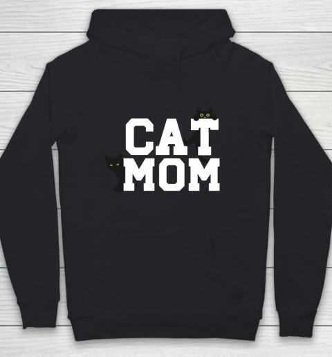Mother's Day Funny Gift Ideas Apparel  Cat peeping Hanging with T mom Youth Hoodie