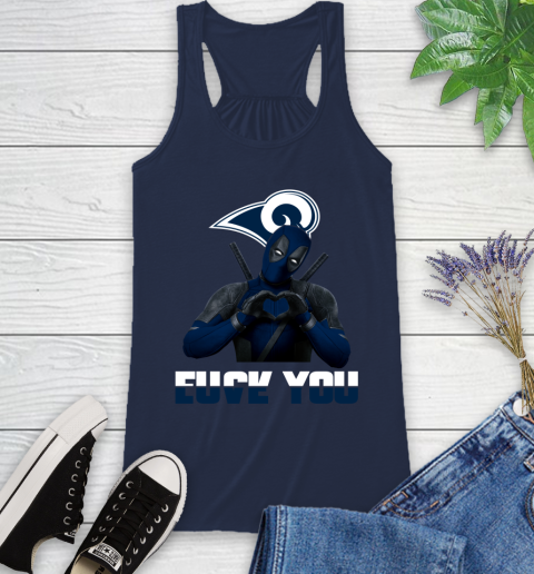 NHL Los Angeles Rams Deadpool Love You Fuck You Football Sports Racerback Tank 9