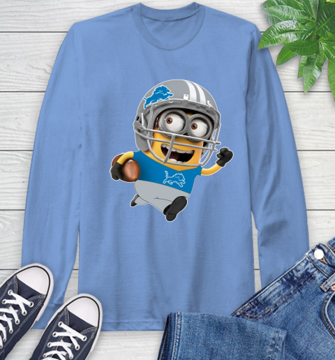 NFL Detroit Lions Minions Disney Football Sports Long Sleeve T-Shirt 11