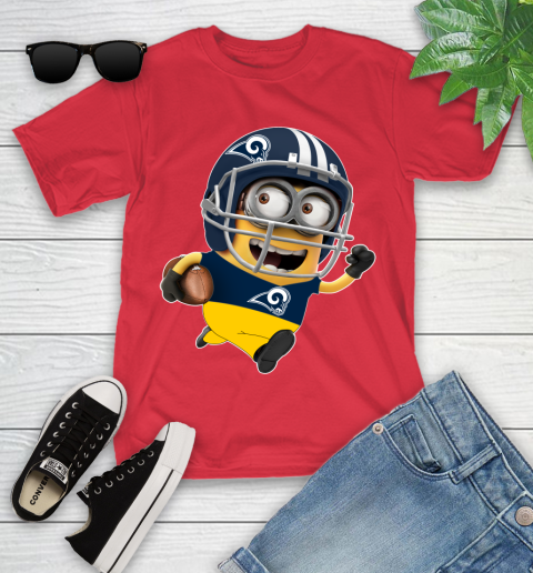NFL Los Angeles Rams Minions Disney Football Sports Youth T-Shirt 10