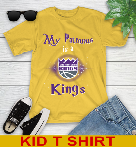 NBA Basketball Harry Potter My Patronus Is A Sacramento Kings Youth T-Shirt 9