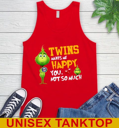 MLB Minnesota Twins Makes Me Happy You Not So Much Grinch Baseball Sports Tank Top 5