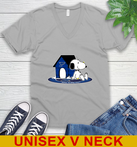 NHL Hockey St.Louis Blues Snoopy The Peanuts Movie Shirt V-Neck T-Shirt 4