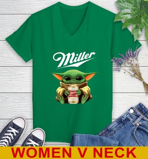 Star Wars Baby Yoda Hugs Miller High Life Beer Shirt 82
