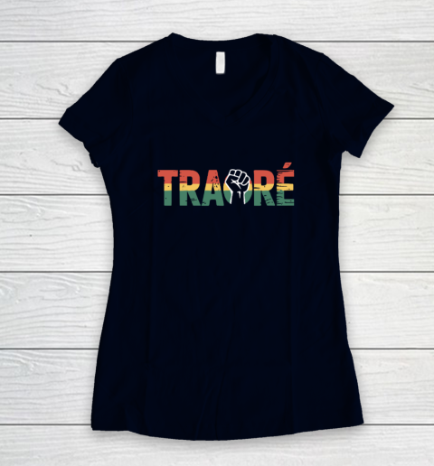 Burkina Faso Ibrahim Traore Women's V-Neck T-Shirt 2