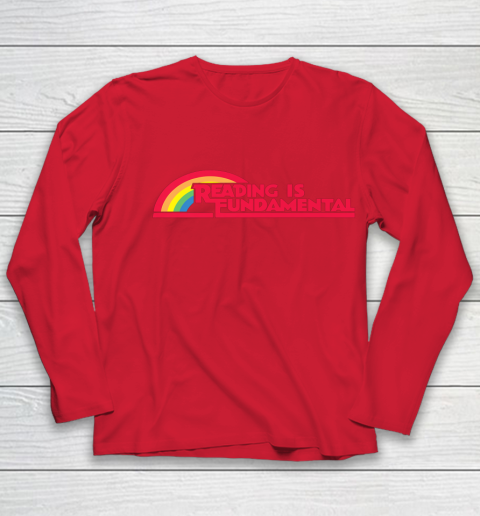 Reading Rainbow t shirt Reading is Fundamental Gay Rainbow Youth Long Sleeve 7