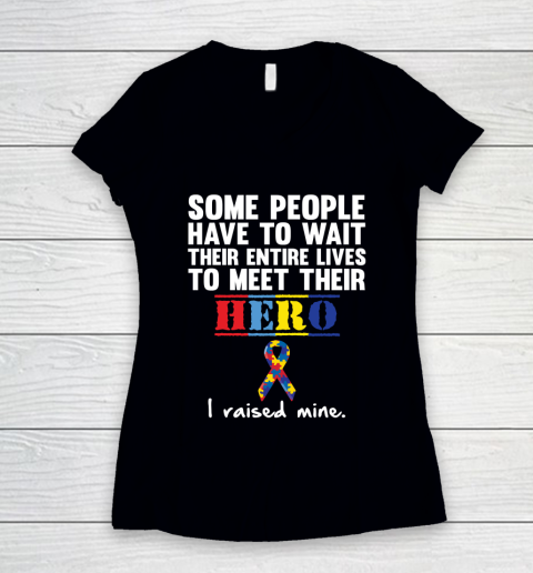 Autism Awareness Hero Women's V-Neck T-Shirt