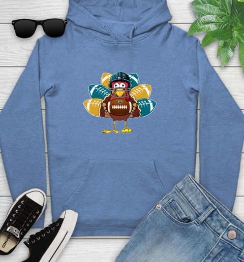 Jacksonville Jaguars Turkey Thanksgiving Day Youth Hoodie 12