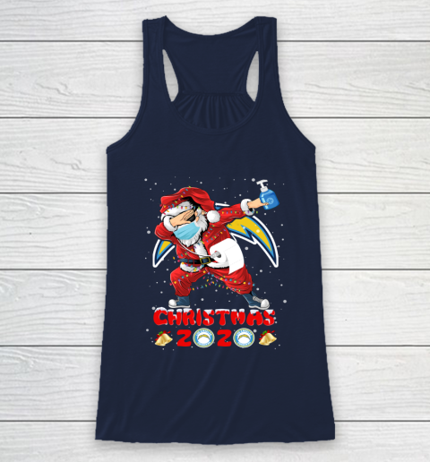 Los Angeles Chargers Funny Santa Claus Dabbing Christmas 2020 NFL Racerback Tank 8