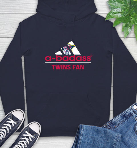 MLB A Badass Minnesota Twins Fan Adidas Baseball Sports Hoodie 3