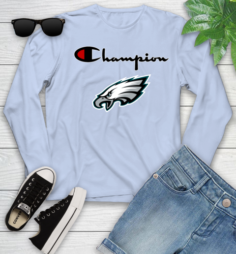 NFL Football Philadelphia Eagles Champion Shirt Youth Long Sleeve 6