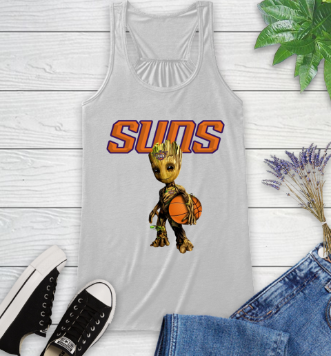 Phoenix Suns NBA Basketball Groot Marvel Guardians Of The Galaxy Racerback Tank