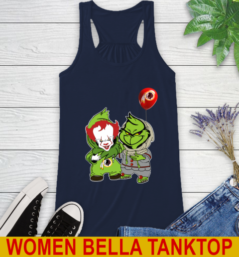 Washington Redskins Baby Pennywise Grinch Christmas NFL Football Racerback Tank 11