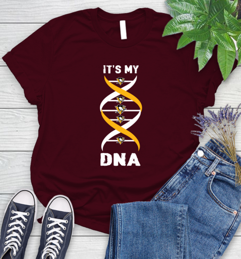 Pittsburgh Penguins NHL Hockey It's My DNA Sports Women's T-Shirt 7