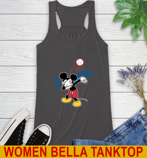 Los Angeles Dodgers MLB Baseball Dabbing Mickey Disney Sports Racerback Tank 12