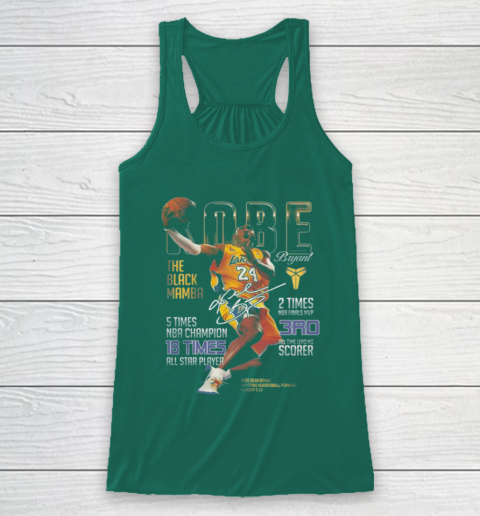 Kobe Bryant The Black Mamba 5 Times NBA Champions Signatures Racerback Tank 5