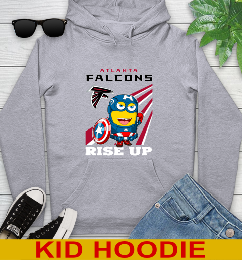 NFL Football Atlanta Falcons Captain America Marvel Avengers Minion Shirt Youth Hoodie 6