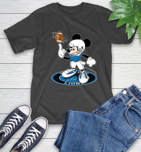 NFL Football Detroit Lions Cheerful Mickey Disney Shirt T-Shirt