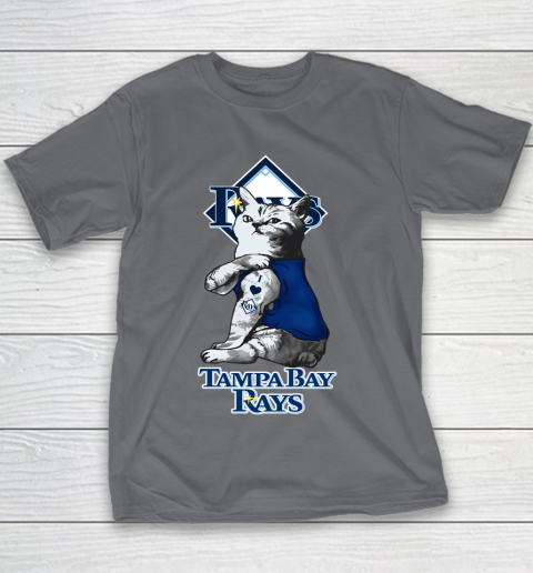 MLB Baseball My Cat Loves Tampa Bay Rays Youth T-Shirt 5