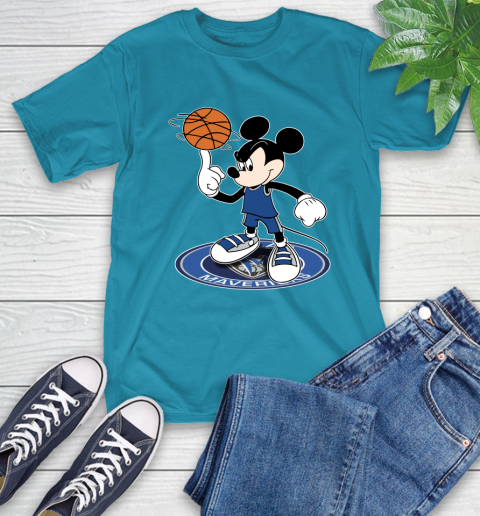 NBA Basketball Dallas Mavericks Cheerful Mickey Disney Shirt T-Shirt - Image 10