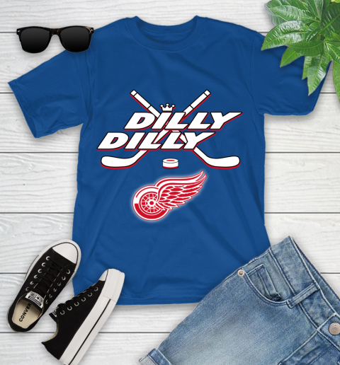 NHL Detroit Red Wings Dilly Dilly Hockey Sports Youth T-Shirt 9
