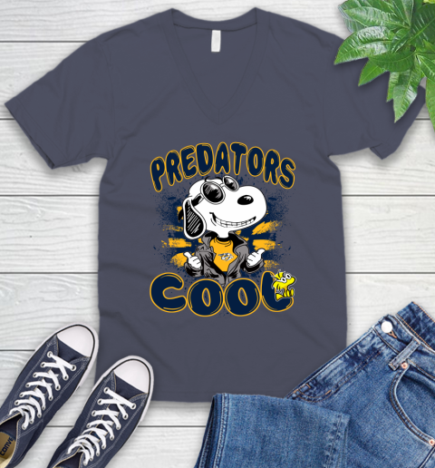 NHL Hockey Nashville Predators Cool Snoopy Shirt V-Neck T-Shirt 8 NHL Hockey Nashville Predators Cool Snoopy Shirt V-Neck T-Shirt - Image 8