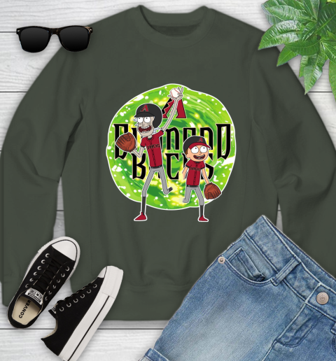 MLB Arizona Diamondbacks Rick And Morty Baseball Sports Youth Sweatshirt 10