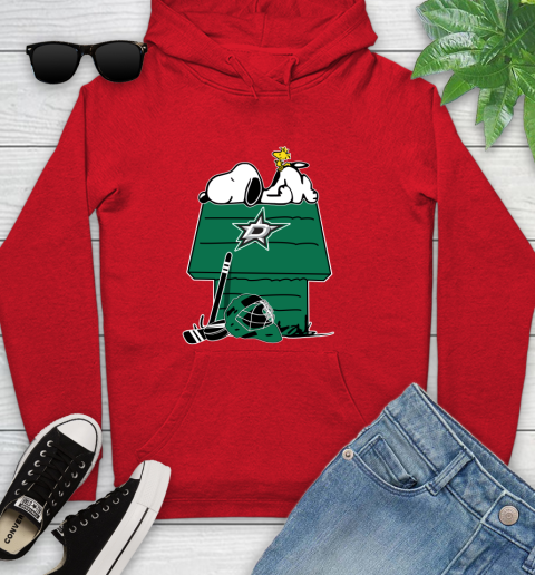Dallas Stars NHL Hockey Snoopy Woodstock The Peanuts Movie Youth Hoodie 11