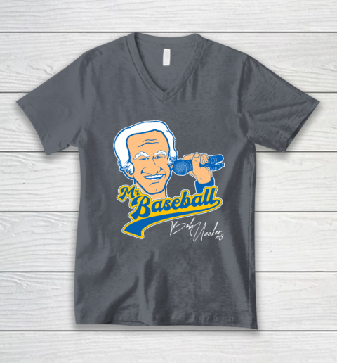 Bob Uecker  Mr Baseball Front Row Legend V-Neck T-Shirt 3