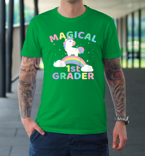 Back To School 1st First Grade Magical Unicorn Rainbow T-Shirt 5
