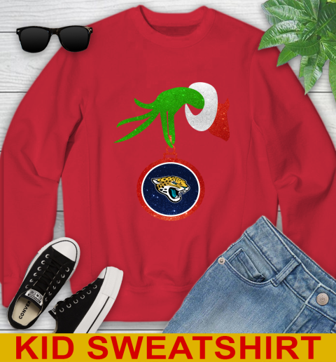 Jacksonville Jaguars Grinch Merry Christmas NFL Football Youth Sweatshirt 8