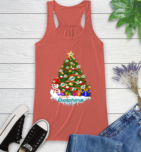 Miami Dolphins Merry Christmas NFL Football Sports Racerback Tank 4