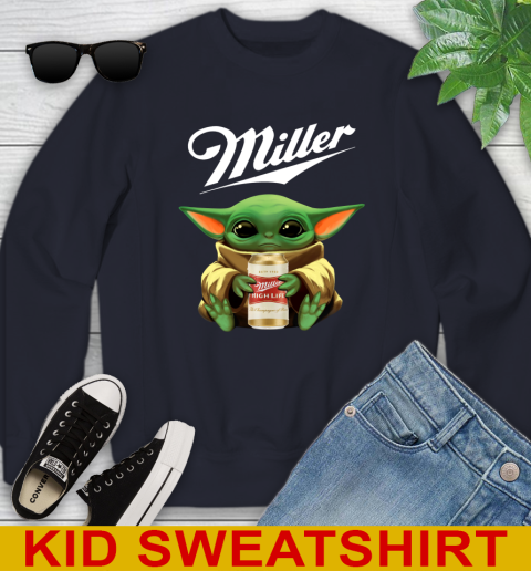 Star Wars Baby Yoda Hugs Miller High Life Beer Shirt 115