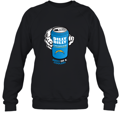 Bud Light Dilly Dilly! Los Angeles Chargers Birds Of A Cooler Sweatshirt