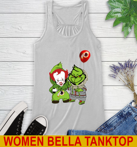 Washington Redskins Baby Pennywise Grinch Christmas NFL Football Racerback Tank