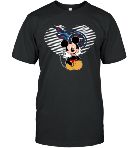 NFL Tennessee Titans The Heart Mickey Mouse Disney Football T Shirt
