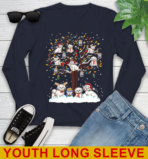 Maltese dog pet lover light christmas tree shirt 118