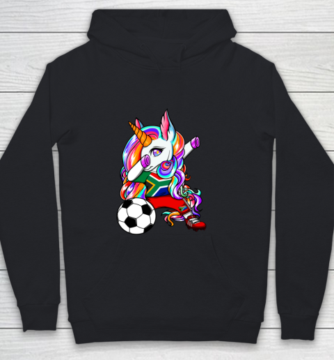 Dabbing Unicorn South Africa Soccer Fans Jersey Football Youth Hoodie