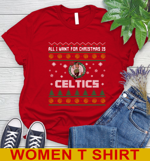 NBA All I Want For Christmas Is Boston Celtics Basketball Sports 95