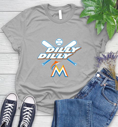 MLB Miami Marlins Dilly Dilly Baseball Sports Women's T-Shirt 5