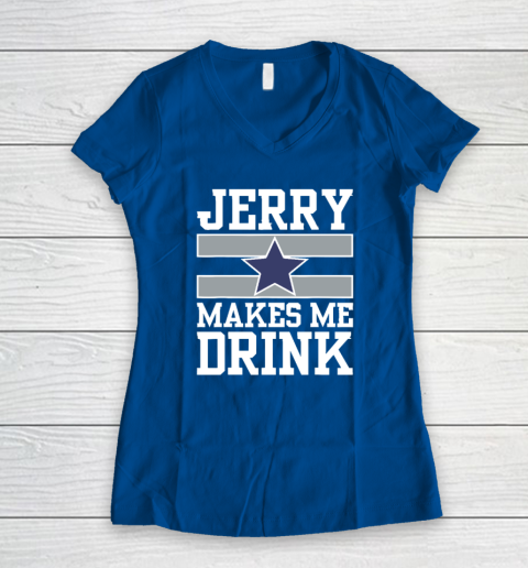 Jerry Makes Me Drink Women's V-Neck T-Shirt 5